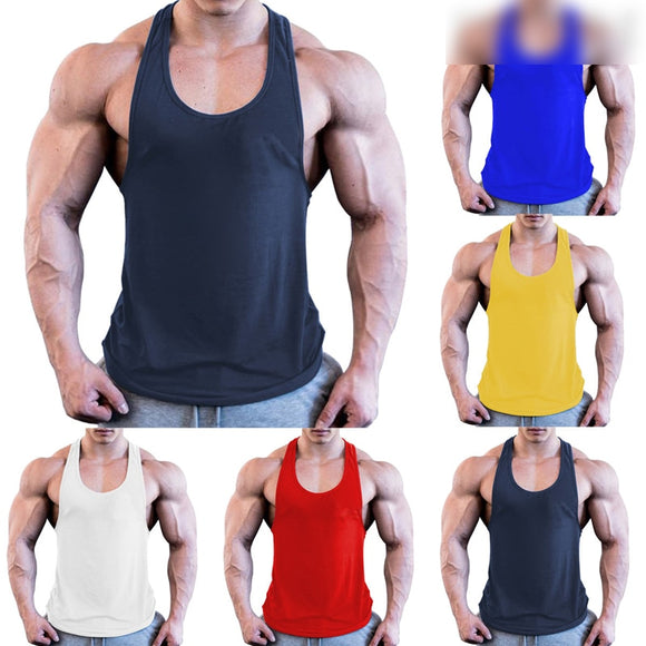 Men Tanks Sportswear Top Gym Training Bodybuilding Streetwear Male Sleeveless Fitness Vest Camisole Hot Sale Pullover